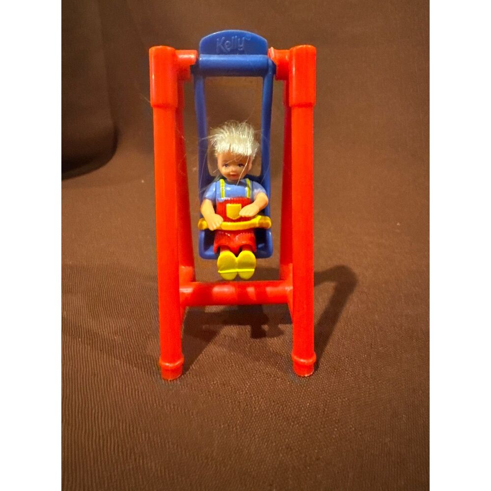 Barbie Kelly baby Doll Swing Set Toy 4" Happy Meal Toy